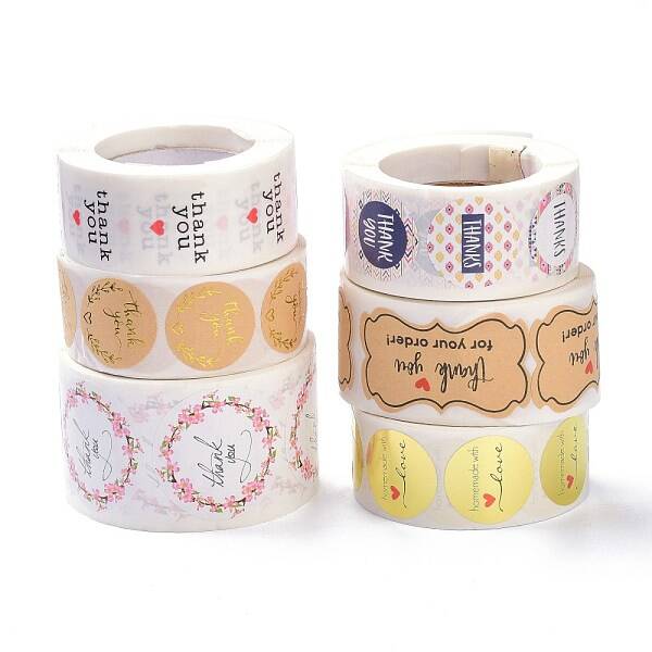 Round PVC Self-Adhesive Paper Stickers