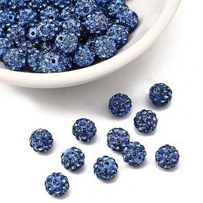 Polymer Clay Rhinestone Beads