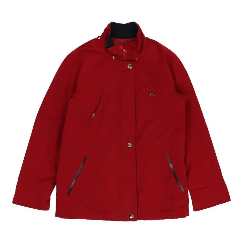 Vintage Nautica Jacket - Small Red Polyester