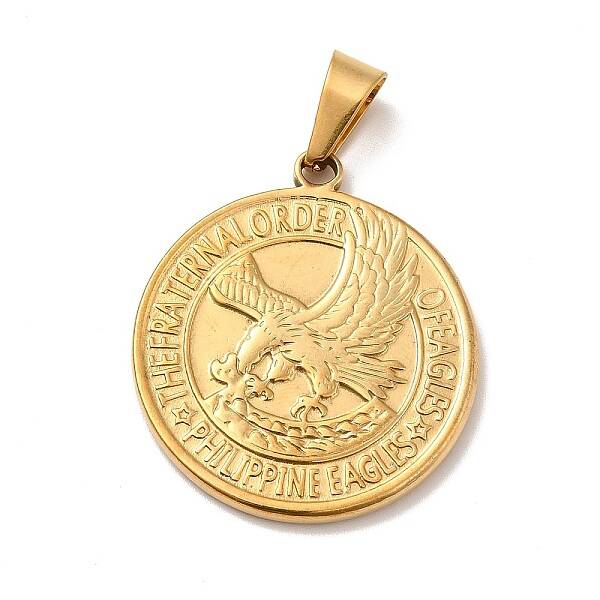 PVD Vacuum Plating 201 Stainless Steel Coin Pendants