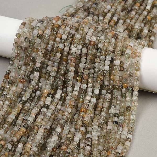 Natural Green Rutilated Quartz Beads Strands