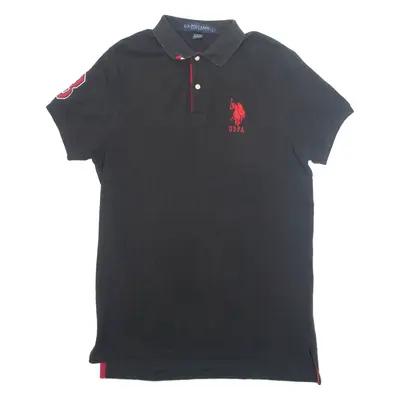 U.S. POLO ASSN SLIM Mens Polo Shirt Black L