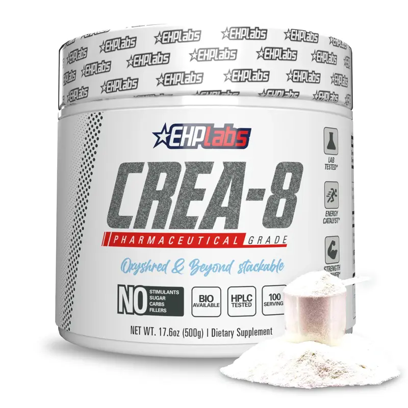 EHPlabs CREA-8 Micronized Creatine Monohydrate Powder - Dietary Fitness Supplement for Optimum Muscle Growth, Increased Stren...