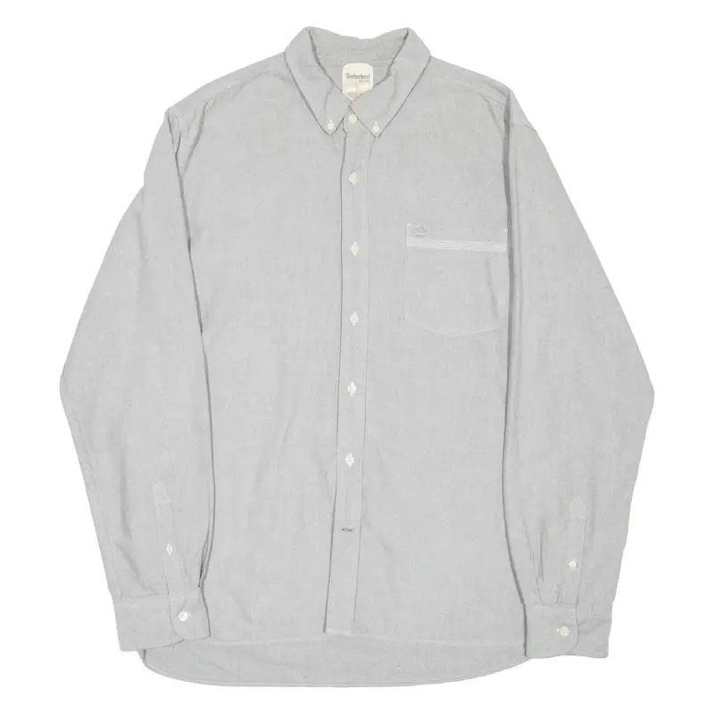TIMBERLAND Mens Plain Shirt Green Long Sleeve XL