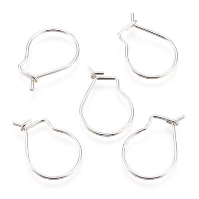 304 Stainless Steel Hoop Earrings Findings