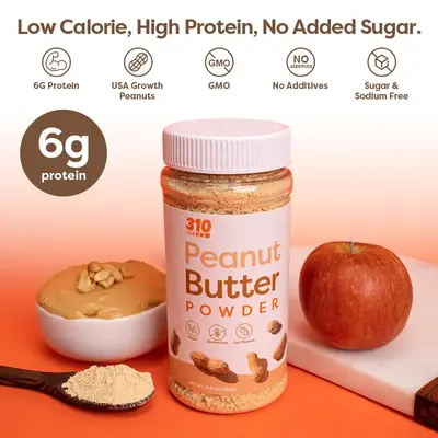 310 Peanut Butter Powder Zero Sugar Protein Shake & Sweet Flavor Booster Dip