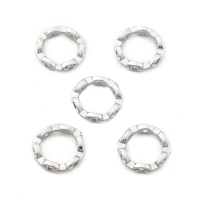 Brass Micro Pave Clear Cubic Zirconia Bead Frame