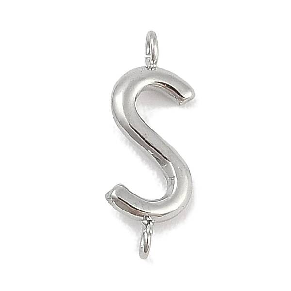 304 Stainless Steel Letter Connector Charms