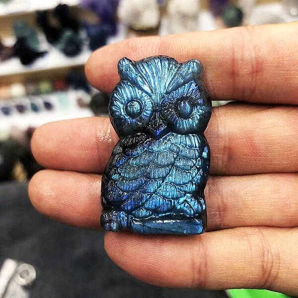 Dyed Natural Labradorite Carved Display Decorations