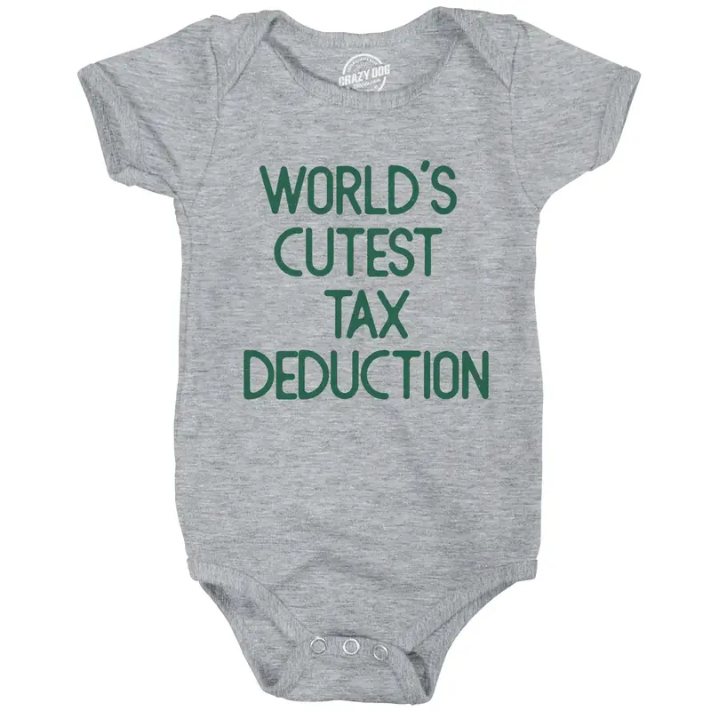 Worlds Cutest Tax Deduction Baby Bodysuit Funny Government Taxaxtion Deductible Jumper for Infants Funny Baby Onesies Funny S...