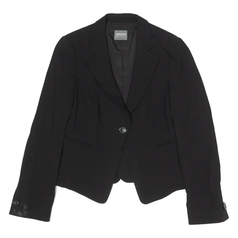 ARMANI COLLEZIONI Womens Blazer Jacket Black S