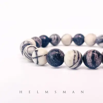 [Direct Buy] 1 Count black net bracelet 8mm