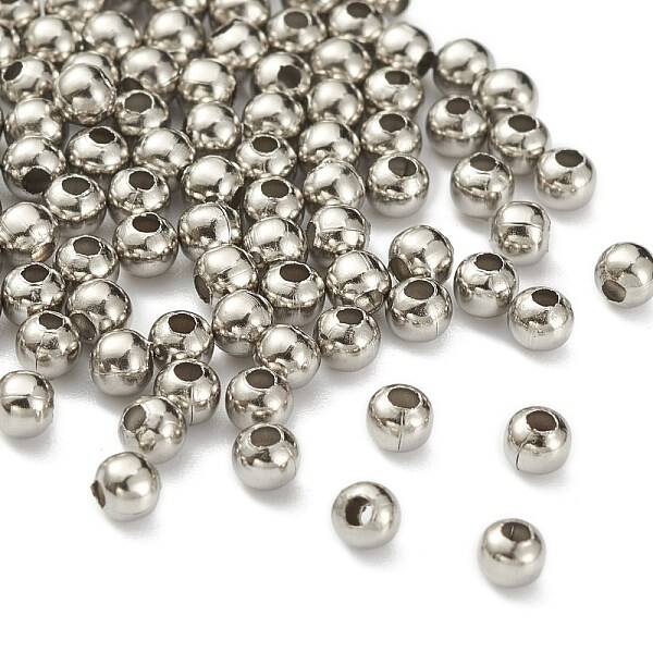 Tarnish Resistant 304 Stainless Steel Hollow Round Seamed Beads