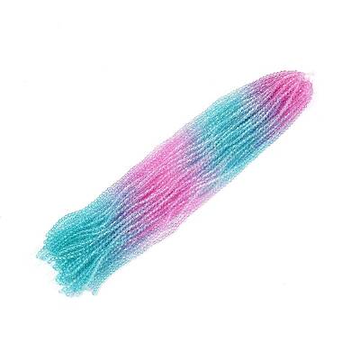 Gradient Color Baking Painted Glass Bead Strands