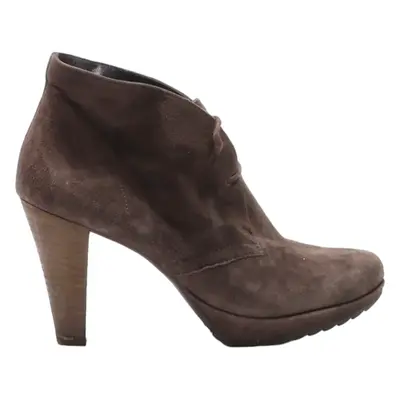 PAUL GREEN Block Heels Brown Suede Womens UK 6.5
