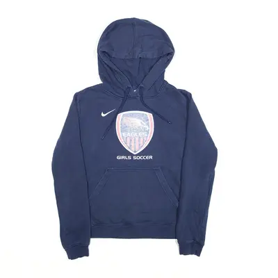 NIKE Eagles Girls Soccer Hoodie Blue Pullover Womens M