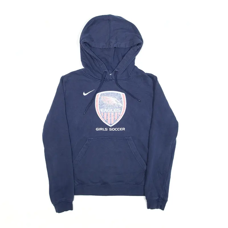 NIKE Eagles Girls Soccer Hoodie Blue Pullover Womens M