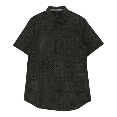 Armani Exchange Slim Short Sleeve Shirt - Small Khaki Cotton