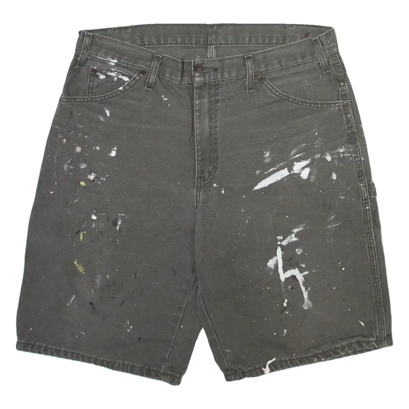 DICKIES Carpenter Mens Workwear Shorts Grey M W32