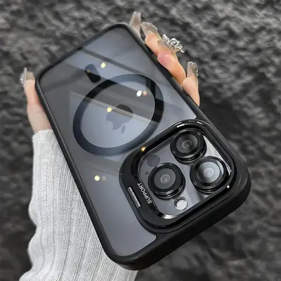 Magnetic Case For iPhone 17 Pro Max 16 15 14 13 12 11 +Camera Lens Protector & Built-in Metal Camera Ring Stand,Compatible wi...