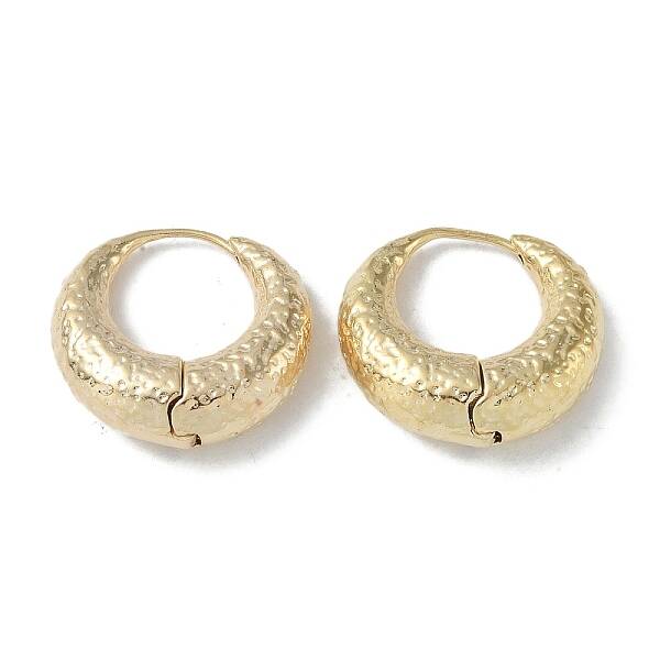 Texture Rings Brass Hoop Earrings for Women