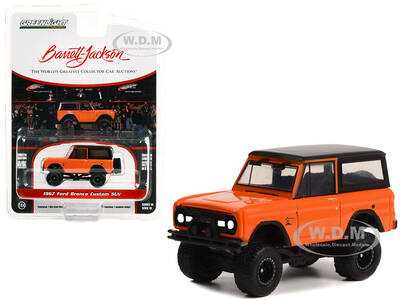 1967 Ford Bronco Custom Orange with Black Top (Lot 1267) Barrett-Jackson Scottsdale Edition Series 10 1/64 Diecast Model Car ...