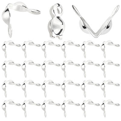 200Pcs Brass Bead Tips Knot Covers