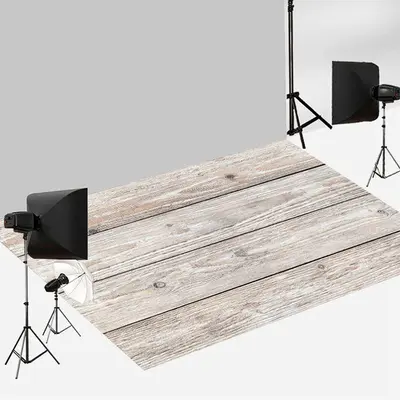 Shabby White Vintage Style Wooden Floor Backdrop