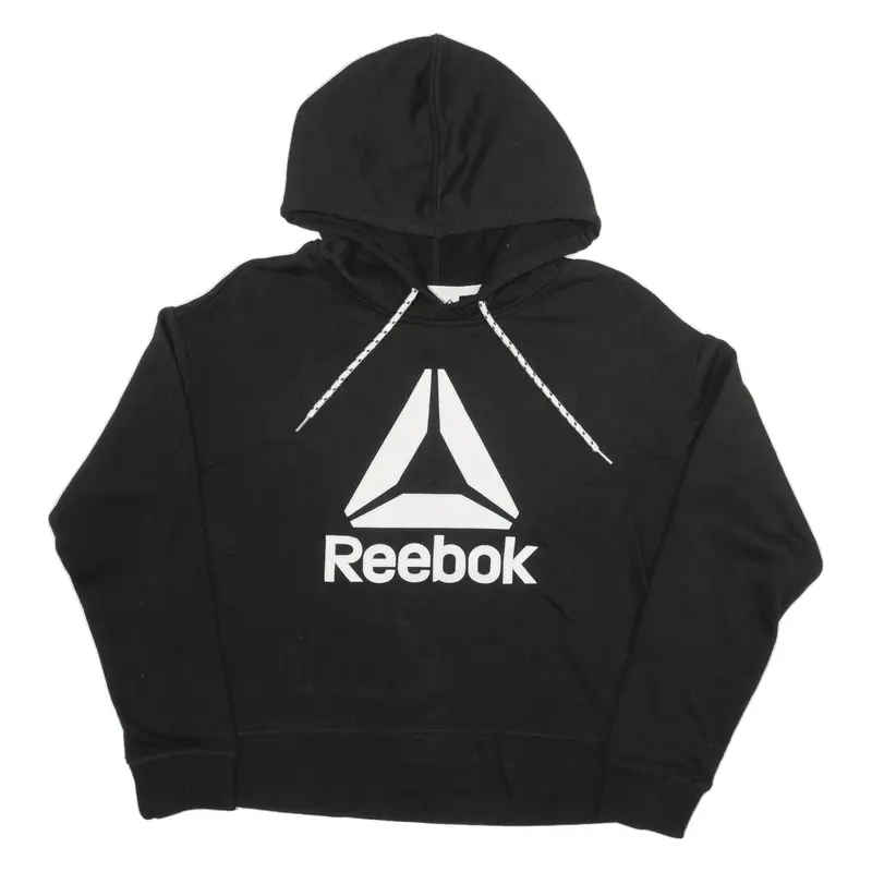 REEBOK Hoodie Black Pullover Womens M