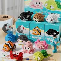 Cute Animal Design Building Blocks, Mini Blocks Building Toy, Creative and Educational Building Blocks for Boys & Girls, Buil...