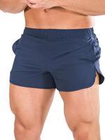 Men's Solid Split Hem Elastic Waist Shorts, Regular Fit Casual Comfy Breathable Shorts for Daily Wear, Mens Bottoms for All S...