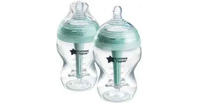 Tommee Tippee Advanced Anti-Colic Self-Sterilizing Slow Flow Bottle 0months+ 2× 260ml