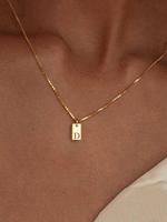 Fall Alphabet Detail Pendant Necklace for Women & Girls, Chains Jewelry for Party, Daily Clothing Decor, Trendy All-match Per...