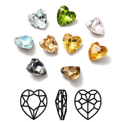 Faceted K9 Glass Rhinestone Cabochons