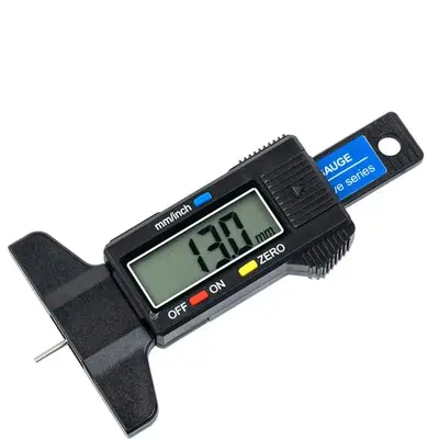 Tire Tread Depth Gauge with Digital LCD Display, Widely Applicable Tire Depth Measuring Tools for Various Vehicles