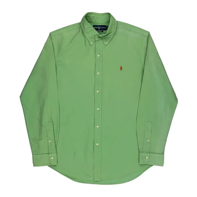 Ralph Lauren Shirt - Large Green Cotton | Size: large