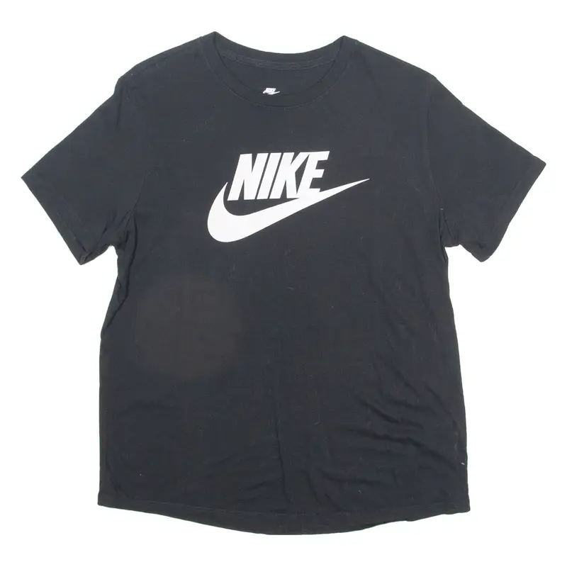 NIKE Mens T-Shirt Black Crew Neck M