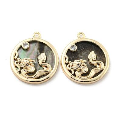 Brass Micro Pave Clear Cubic Zirconia Pendants