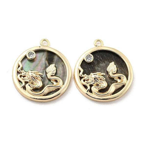 Brass Micro Pave Clear Cubic Zirconia Pendants