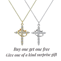 Crown Cross Necklace For Daily Party Clothing Decor Trendy All-match & Exquisite Jewelry Mother's Day gift