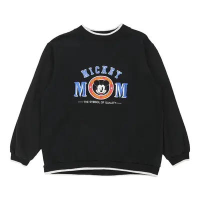 Mickey Mom Mickey & Co. Graphic Sweatshirt - Medium Black Cotton Blend