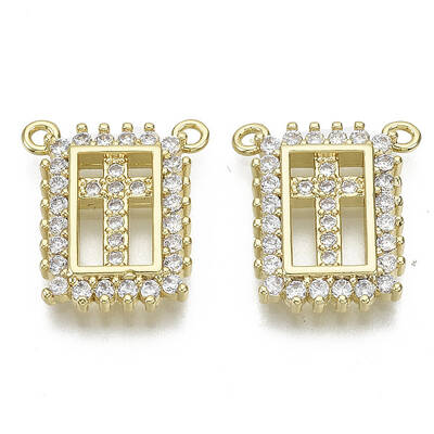 Brass Micro Pave Cubic Zirconia Pendants