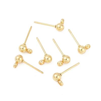 304 Stainless Steel Ball Post Stud Earring Findings