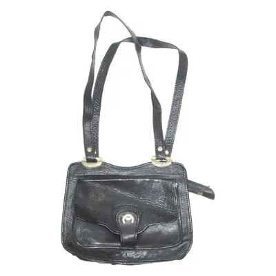 Womens Shoulder Bag Black Leather 90s