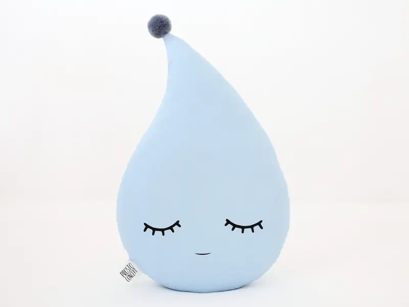 Light Blue Raindrop Pillow