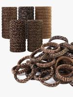 Leopard Pattern Hair Tie, Soft Elastic Hair Tie, Hair Accessories for Women & Girls, Rubber Band Suitable for Thick Hair, Pon...