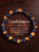 Natural Tiger Eye Amethyst Gemstone Beaded Bracelet, Unisex Chakra Balance Gift with Mystic Energy, Fashion Jewelry Accessori...