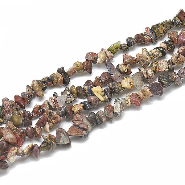 Natural Leopard Skin Jasper Beads Strands
