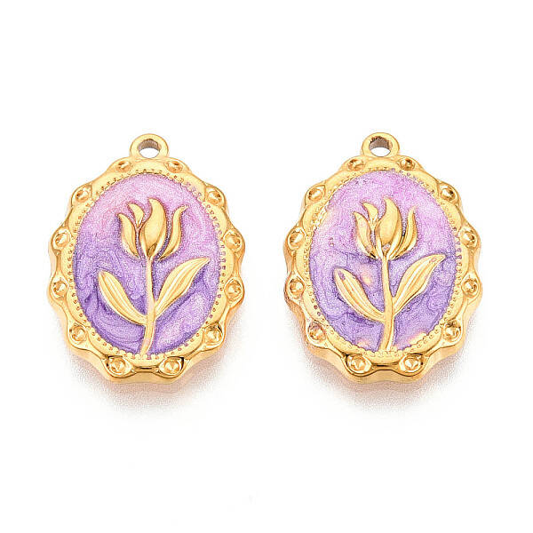 304 Stainless Steel Enamel Pendants