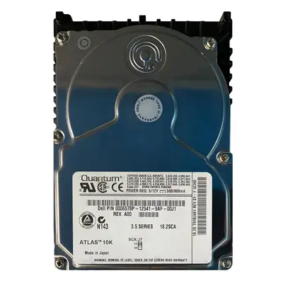 06578P Dell 18.2GB Ultra-160 SCSI 10000 3.5-inch 4MB Hard Drive